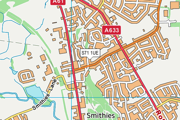 S71 1UE map - OS VectorMap District (Ordnance Survey) S71 1UE map - OS VectorMap District (Ordnance Survey)