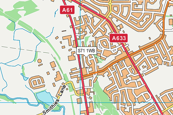 S71 1WB map - OS VectorMap District (Ordnance Survey) S71 1WB map - OS VectorMap District (Ordnance Survey)