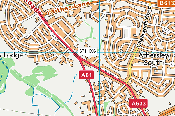 S71 1XG map - OS VectorMap District (Ordnance Survey) S71 1XG map - OS VectorMap District (Ordnance Survey)