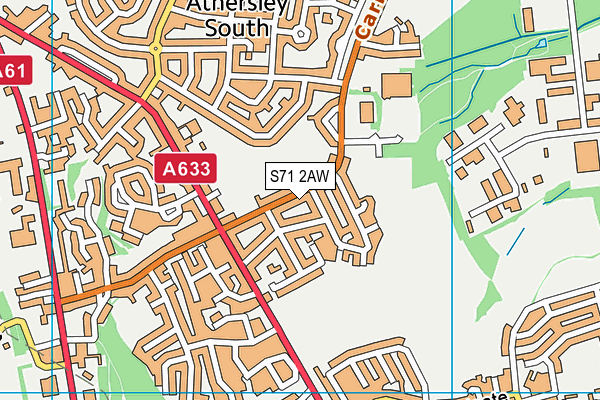 S71 2AW map - OS VectorMap District (Ordnance Survey) S71 2AW map - OS VectorMap District (Ordnance Survey)