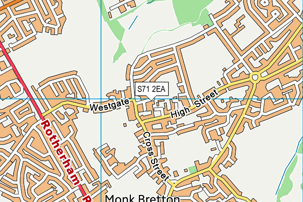 S71 2EA map - OS VectorMap District (Ordnance Survey) S71 2EA map - OS VectorMap District (Ordnance Survey)
