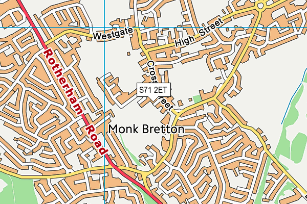 S71 2ET map - OS VectorMap District (Ordnance Survey) S71 2ET map - OS VectorMap District (Ordnance Survey)