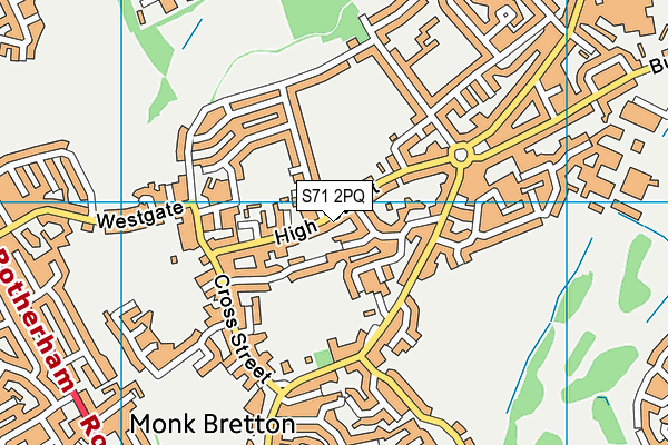 S71 2PQ map - OS VectorMap District (Ordnance Survey) S71 2PQ map - OS VectorMap District (Ordnance Survey)