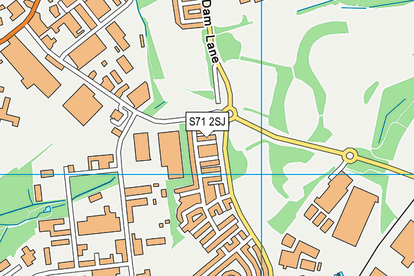 S71 2SJ map - OS VectorMap District (Ordnance Survey) S71 2SJ map - OS VectorMap District (Ordnance Survey)