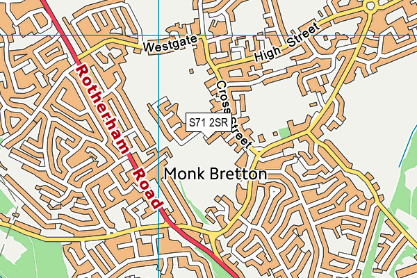 S71 2SR map - OS VectorMap District (Ordnance Survey) S71 2SR map - OS VectorMap District (Ordnance Survey)