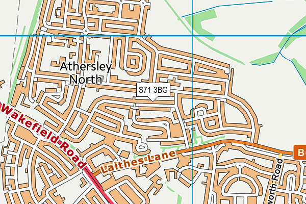 S71 3BG map - OS VectorMap District (Ordnance Survey) S71 3BG map - OS VectorMap District (Ordnance Survey)