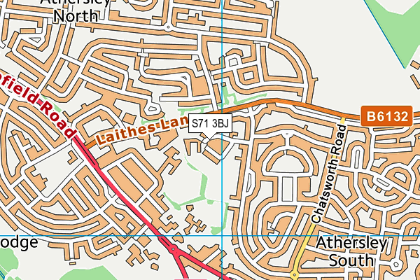 S71 3BJ map - OS VectorMap District (Ordnance Survey) S71 3BJ map - OS VectorMap District (Ordnance Survey)