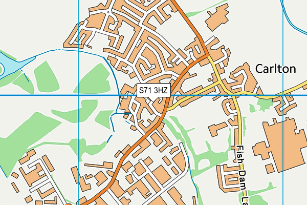 S71 3HZ map - OS VectorMap District (Ordnance Survey) S71 3HZ map - OS VectorMap District (Ordnance Survey)