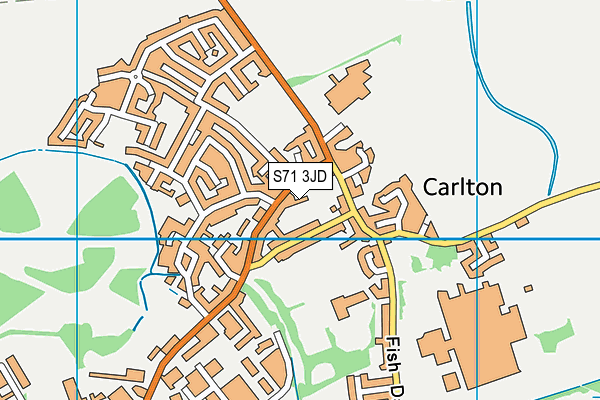 S71 3JD map - OS VectorMap District (Ordnance Survey) S71 3JD map - OS VectorMap District (Ordnance Survey)