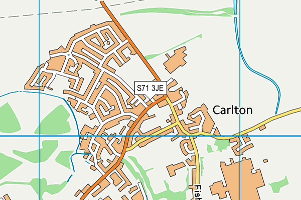 S71 3JE map - OS VectorMap District (Ordnance Survey) S71 3JE map - OS VectorMap District (Ordnance Survey)