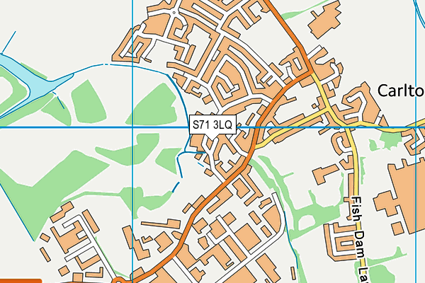 S71 3LQ map - OS VectorMap District (Ordnance Survey) S71 3LQ map - OS VectorMap District (Ordnance Survey)