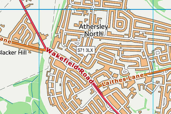 S71 3LX map - OS VectorMap District (Ordnance Survey) S71 3LX map - OS VectorMap District (Ordnance Survey)