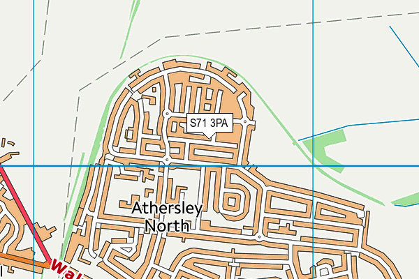 S71 3PA map - OS VectorMap District (Ordnance Survey)