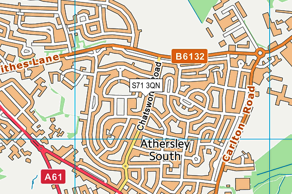 S71 3QN map - OS VectorMap District (Ordnance Survey) S71 3QN map - OS VectorMap District (Ordnance Survey)