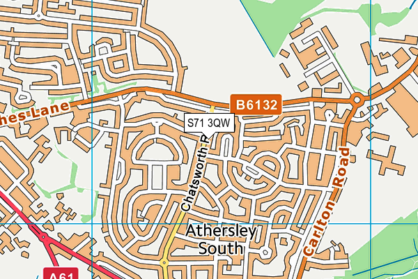 S71 3QW map - OS VectorMap District (Ordnance Survey) S71 3QW map - OS VectorMap District (Ordnance Survey)