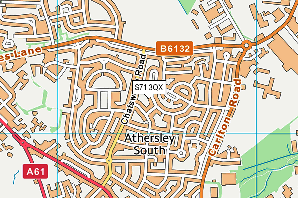 S71 3QX map - OS VectorMap District (Ordnance Survey) S71 3QX map - OS VectorMap District (Ordnance Survey)