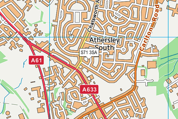 S71 3SA map - OS VectorMap District (Ordnance Survey) S71 3SA map - OS VectorMap District (Ordnance Survey)
