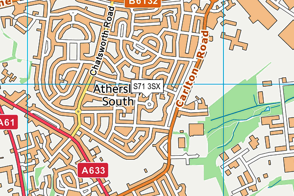 S71 3SX map - OS VectorMap District (Ordnance Survey) S71 3SX map - OS VectorMap District (Ordnance Survey)