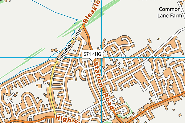 S71 4HG map - OS VectorMap District (Ordnance Survey) S71 4HG map - OS VectorMap District (Ordnance Survey)