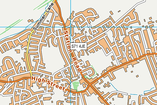 S71 4JE map - OS VectorMap District (Ordnance Survey)