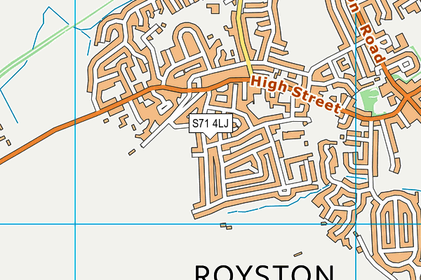 S71 4LJ map - OS VectorMap District (Ordnance Survey)