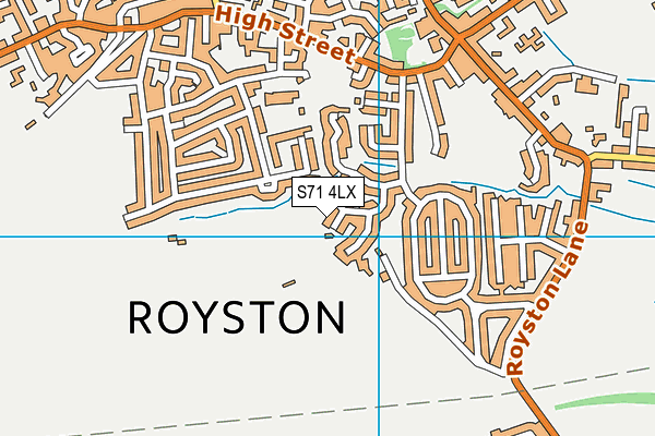 S71 4LX map - OS VectorMap District (Ordnance Survey) S71 4LX map - OS VectorMap District (Ordnance Survey)