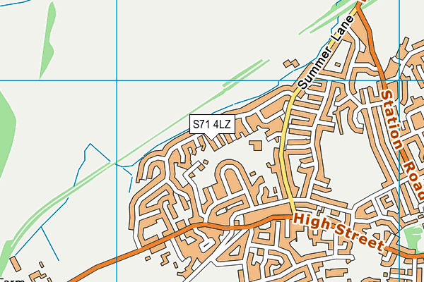 S71 4LZ map - OS VectorMap District (Ordnance Survey) S71 4LZ map - OS VectorMap District (Ordnance Survey)
