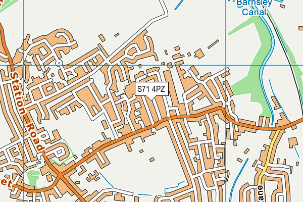 S71 4PZ map - OS VectorMap District (Ordnance Survey) S71 4PZ map - OS VectorMap District (Ordnance Survey)