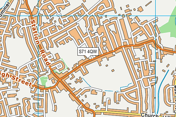 S71 4QW map - OS VectorMap District (Ordnance Survey) S71 4QW map - OS VectorMap District (Ordnance Survey)