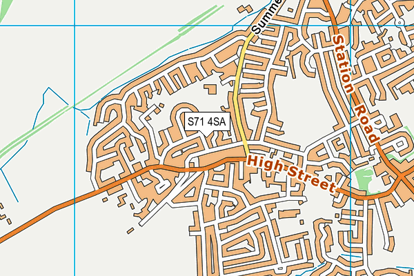 S71 4SA map - OS VectorMap District (Ordnance Survey) S71 4SA map - OS VectorMap District (Ordnance Survey)