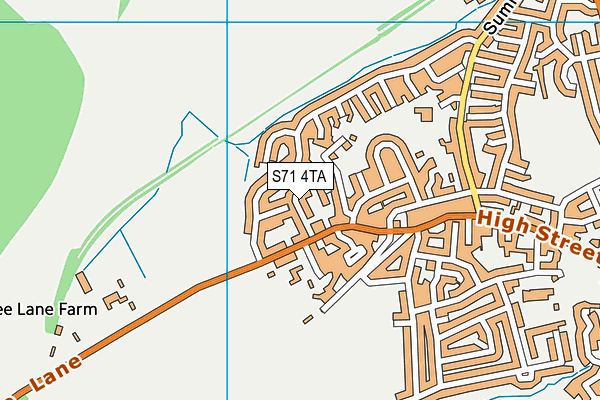 S71 4TA map - OS VectorMap District (Ordnance Survey) S71 4TA map - OS VectorMap District (Ordnance Survey)