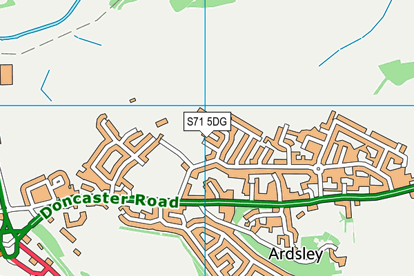 S71 5DG map - OS VectorMap District (Ordnance Survey) S71 5DG map - OS VectorMap District (Ordnance Survey)