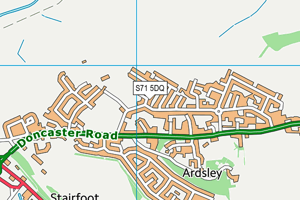 S71 5DQ map - OS VectorMap District (Ordnance Survey) S71 5DQ map - OS VectorMap District (Ordnance Survey)