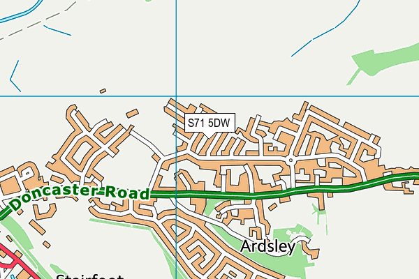 S71 5DW map - OS VectorMap District (Ordnance Survey) S71 5DW map - OS VectorMap District (Ordnance Survey)
