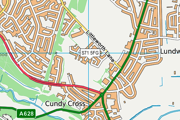 S71 5FG map - OS VectorMap District (Ordnance Survey) S71 5FG map - OS VectorMap District (Ordnance Survey)
