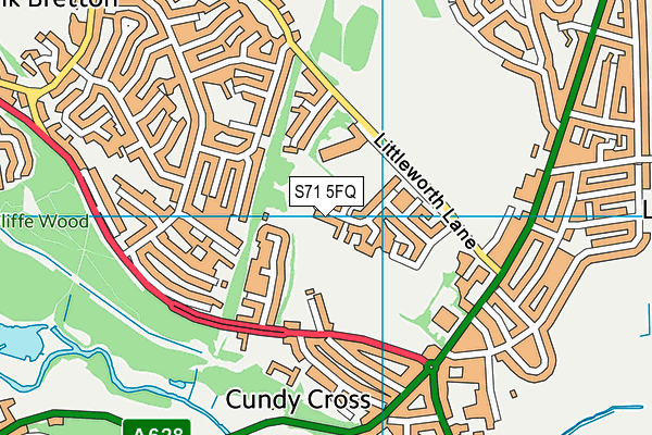 S71 5FQ map - OS VectorMap District (Ordnance Survey) S71 5FQ map - OS VectorMap District (Ordnance Survey)