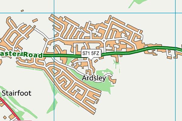 S71 5FZ map - OS VectorMap District (Ordnance Survey) S71 5FZ map - OS VectorMap District (Ordnance Survey)
