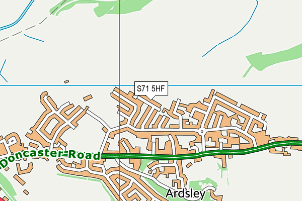 S71 5HF map - OS VectorMap District (Ordnance Survey) S71 5HF map - OS VectorMap District (Ordnance Survey)