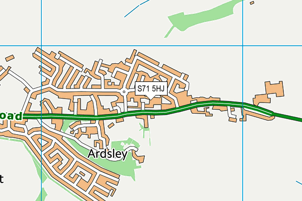 S71 5HJ map - OS VectorMap District (Ordnance Survey) S71 5HJ map - OS VectorMap District (Ordnance Survey)
