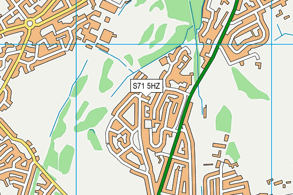 S71 5HZ map - OS VectorMap District (Ordnance Survey) S71 5HZ map - OS VectorMap District (Ordnance Survey)