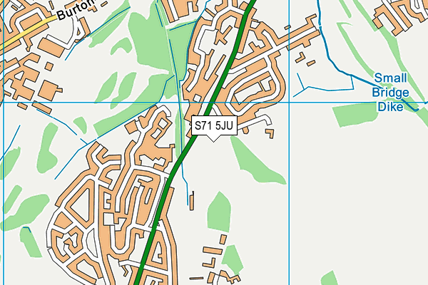 S71 5JU map - OS VectorMap District (Ordnance Survey) S71 5JU map - OS VectorMap District (Ordnance Survey)