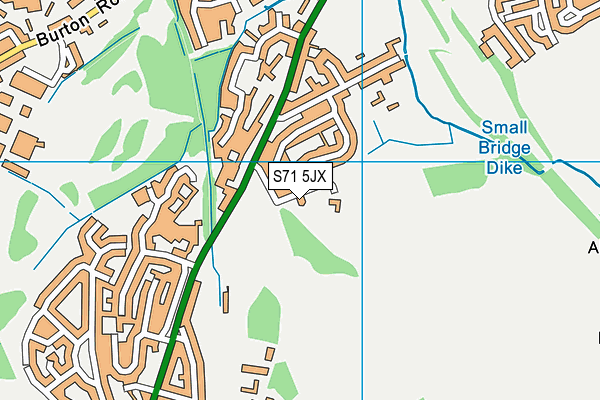 S71 5JX map - OS VectorMap District (Ordnance Survey) S71 5JX map - OS VectorMap District (Ordnance Survey)