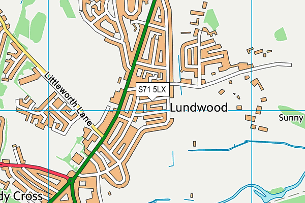 S71 5LX map - OS VectorMap District (Ordnance Survey) S71 5LX map - OS VectorMap District (Ordnance Survey)