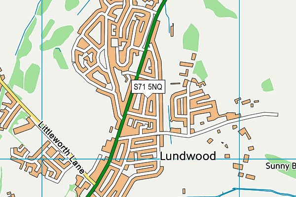 S71 5NQ map - OS VectorMap District (Ordnance Survey) S71 5NQ map - OS VectorMap District (Ordnance Survey)