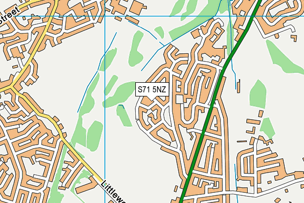 S71 5NZ map - OS VectorMap District (Ordnance Survey) S71 5NZ map - OS VectorMap District (Ordnance Survey)