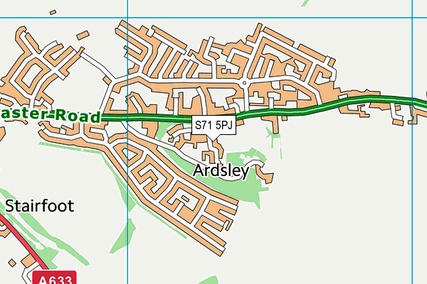 S71 5PJ map - OS VectorMap District (Ordnance Survey) S71 5PJ map - OS VectorMap District (Ordnance Survey)