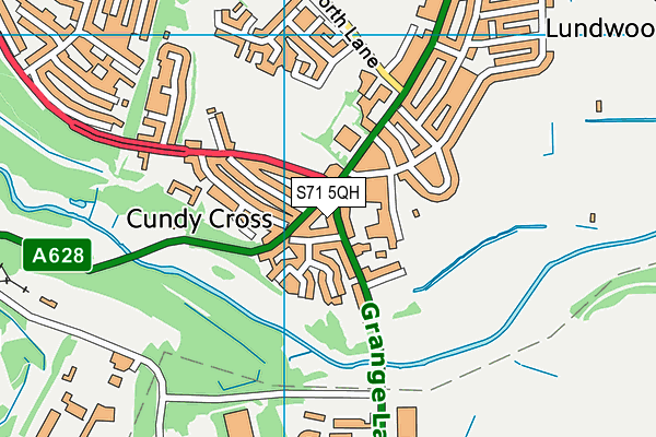 S71 5QH map - OS VectorMap District (Ordnance Survey) S71 5QH map - OS VectorMap District (Ordnance Survey)