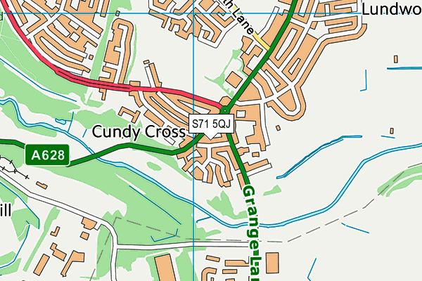 S71 5QJ map - OS VectorMap District (Ordnance Survey)