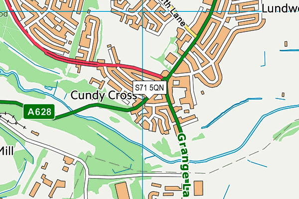 S71 5QN map - OS VectorMap District (Ordnance Survey) S71 5QN map - OS VectorMap District (Ordnance Survey)