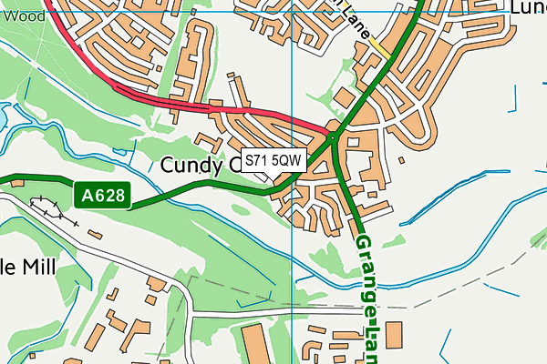 S71 5QW map - OS VectorMap District (Ordnance Survey) S71 5QW map - OS VectorMap District (Ordnance Survey)